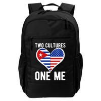 Two Cultures One Me Cuban American Heart Flag Backpack