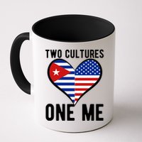 Two Cultures One Me Cuban American Heart Flag Mug
