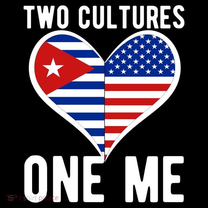 Two Cultures One Me Cuban American Heart Flag Flatbill Hat