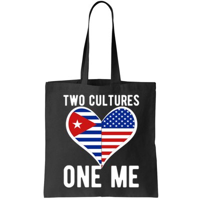 Two Cultures One Me Cuban American Heart Flag Bag