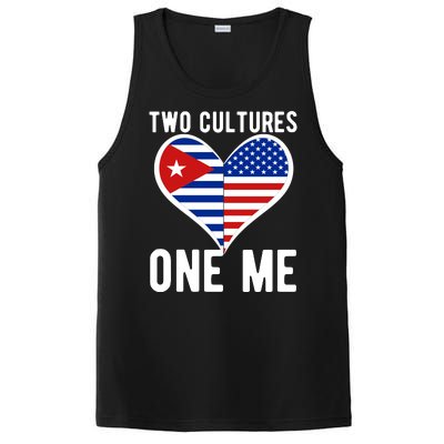 Two Cultures One Me Cuban American Heart Flag PosiCharge Competitor Tank