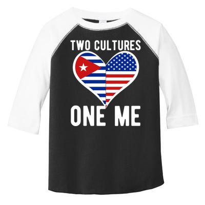 Two Cultures One Me Cuban American Heart Flag Toddler Fine Jersey T-Shirt