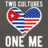 Two Cultures One Me Cuban American Heart Flag Cotton Canvas Backpack