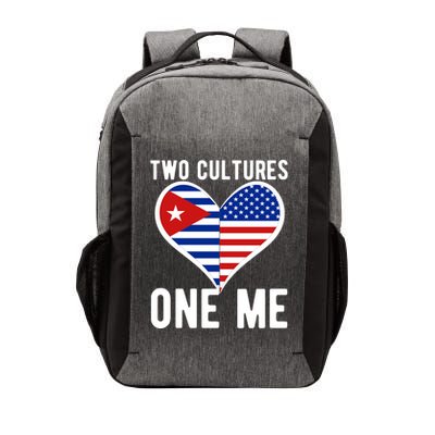 Two Cultures One Me Cuban American Heart Flag Vector Backpack