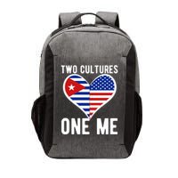 Two Cultures One Me Cuban American Heart Flag Vector Backpack