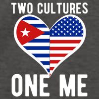 Two Cultures One Me Cuban American Heart Flag Vector Backpack