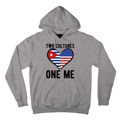 Two Cultures One Me Cuban American Heart Flag Hoodie