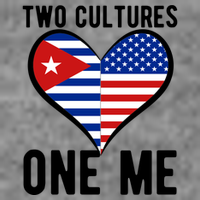 Two Cultures One Me Cuban American Heart Flag Tall T-Shirt