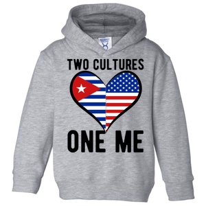 Two Cultures One Me Cuban American Heart Flag Toddler Hoodie