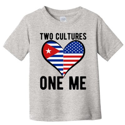Two Cultures One Me Cuban American Heart Flag Toddler T-Shirt