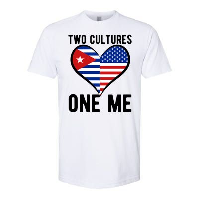 Two Cultures One Me Cuban American Heart Flag Softstyle® CVC T-Shirt