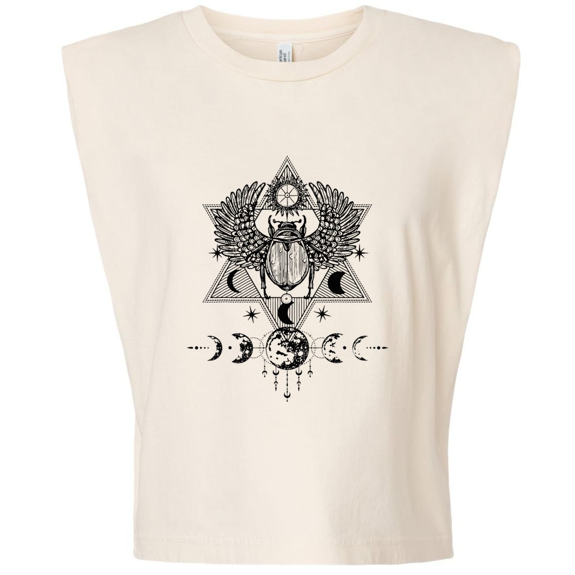 Tarot Card Occult Astrology Gothic Esoteric Garment-Dyed Women's Muscle Tee