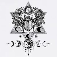 Tarot Card Occult Astrology Gothic Esoteric Garment-Dyed Heavyweight T-Shirt