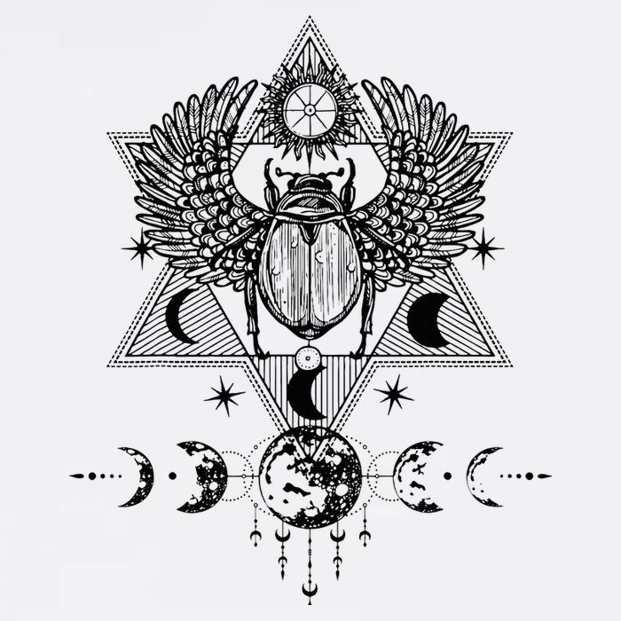 Tarot Card Occult Astrology Gothic Esoteric Garment-Dyed Heavyweight T-Shirt