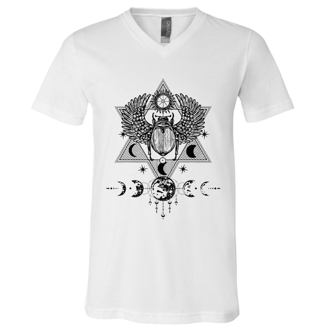 Tarot Card Occult Astrology Gothic Esoteric V-Neck T-Shirt