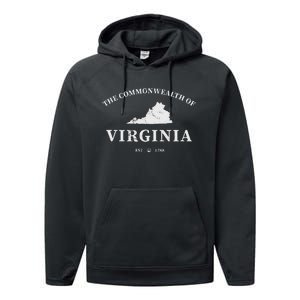 The Commonwealth Of Virginia Performance Fleece Hoodie