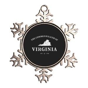 The Commonwealth Of Virginia Metallic Star Ornament