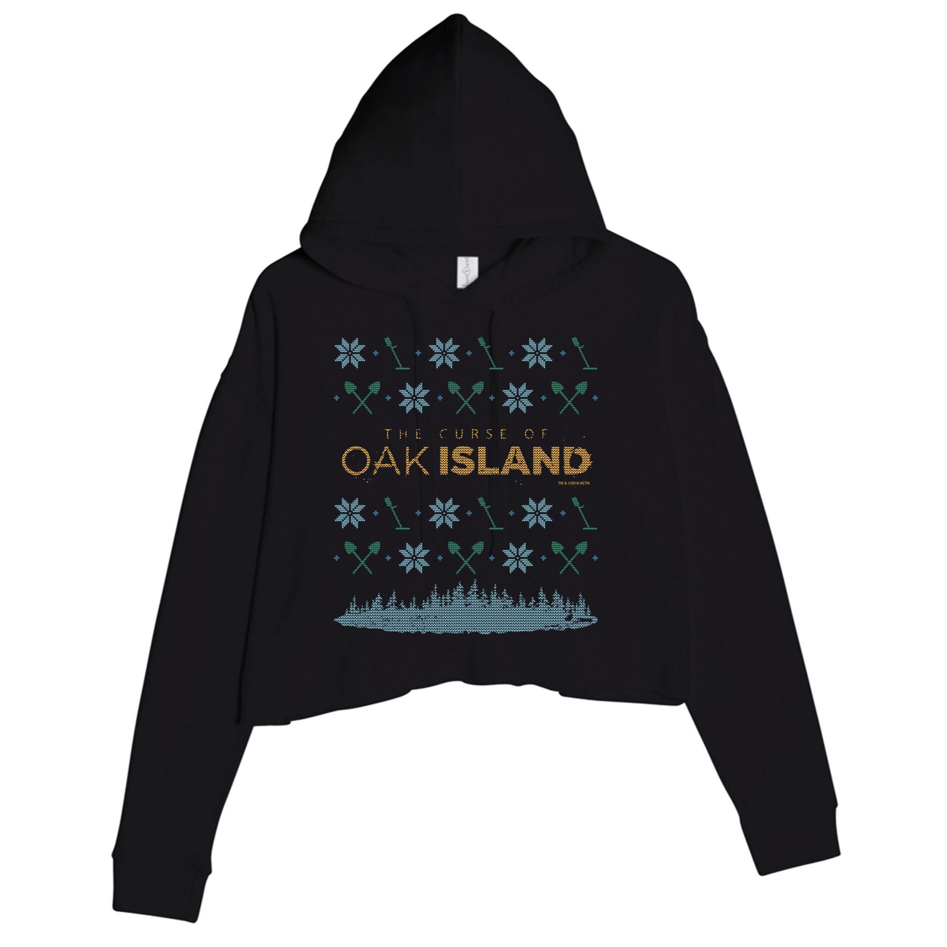 The Curse Of Oak Island Holiday Gift Crop Fleece Hoodie