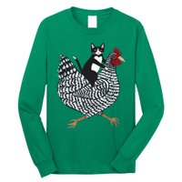 Tuxedo Cat On A Chicken Long Sleeve Shirt