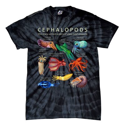 The Cephalopod Octopus Squid Cuttlefish And Nautilus Tie-Dye T-Shirt