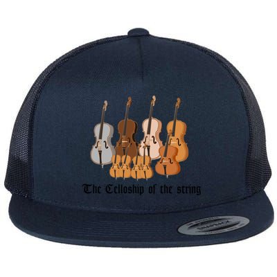 The Celloship Of The String Flat Bill Trucker Hat