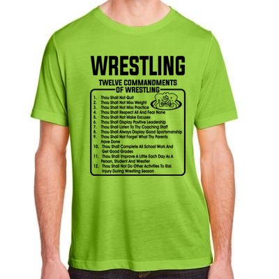 Twelve Commandments Of Wrestling T Adult ChromaSoft Performance T-Shirt