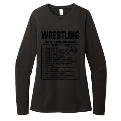 Twelve Commandments Of Wrestling T Womens CVC Long Sleeve Shirt