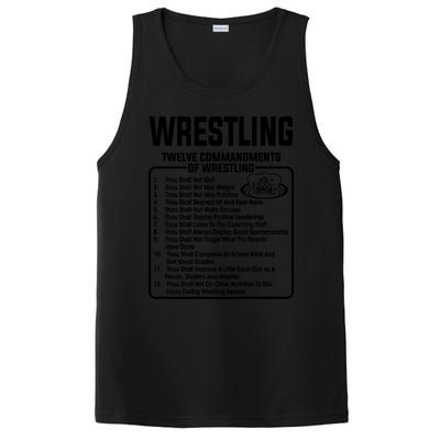 Twelve Commandments Of Wrestling T PosiCharge Competitor Tank