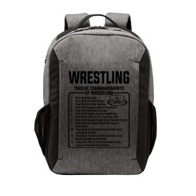 Twelve Commandments Of Wrestling T Vector Backpack