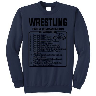 Twelve Commandments Of Wrestling T Sweatshirt