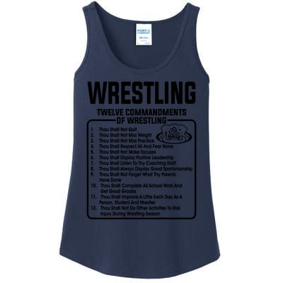 Twelve Commandments Of Wrestling T Ladies Essential Tank