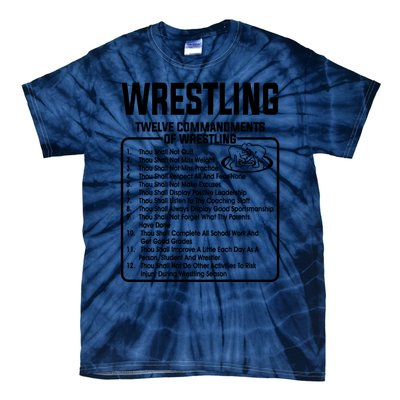 Twelve Commandments Of Wrestling T Tie-Dye T-Shirt