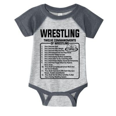 Twelve Commandments Of Wrestling T Infant Baby Jersey Bodysuit