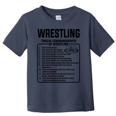 Twelve Commandments Of Wrestling T Toddler T-Shirt