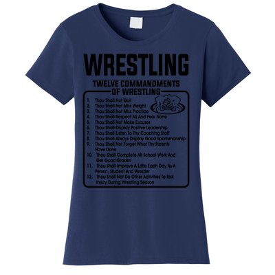 Twelve Commandments Of Wrestling T Women's T-Shirt