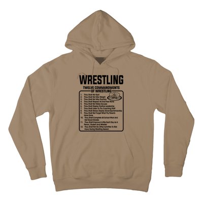 Twelve Commandments Of Wrestling T Hoodie