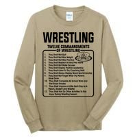 Twelve Commandments Of Wrestling T Tall Long Sleeve T-Shirt