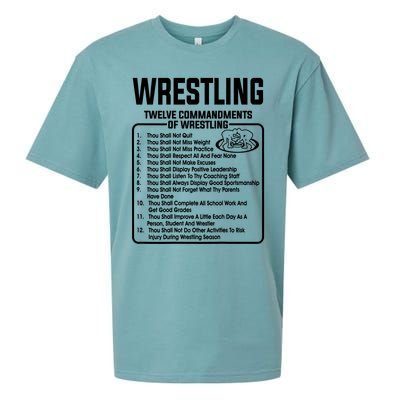 Twelve Commandments Of Wrestling T Sueded Cloud Jersey T-Shirt