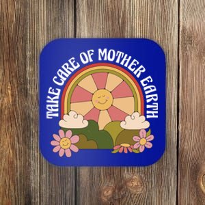 Take Care Of Mother Earth Great Gift Sun Sunflower Flowers Cute Gift Coaster