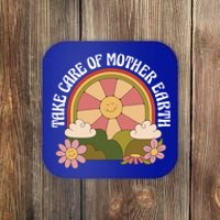 Take Care Of Mother Earth Great Gift Sun Sunflower Flowers Cute Gift Coaster