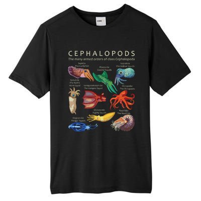 The Cephalopod Octopus Squid Cuttlefish And Nautilus Tall Fusion ChromaSoft Performance T-Shirt