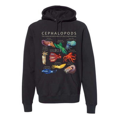 The Cephalopod Octopus Squid Cuttlefish And Nautilus Premium Hoodie