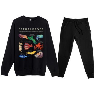 The Cephalopod Octopus Squid Cuttlefish And Nautilus Premium Crewneck Sweatsuit Set