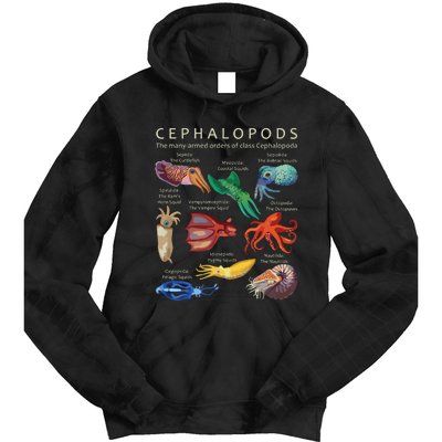 The Cephalopod Octopus Squid Cuttlefish And Nautilus Tie Dye Hoodie