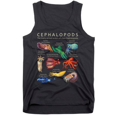 The Cephalopod Octopus Squid Cuttlefish And Nautilus Tank Top