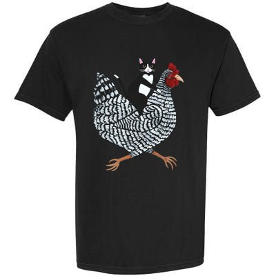 Tuxedo Cat On A Chicken Garment-Dyed Heavyweight T-Shirt