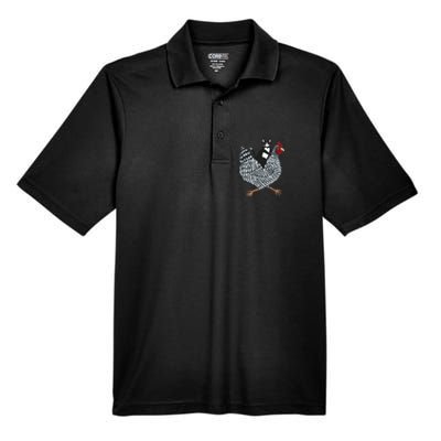 Tuxedo Cat On A Chicken Men's Origin Performance Pique Polo