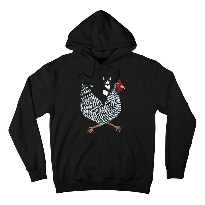 Tuxedo Cat On A Chicken Hoodie