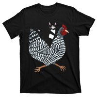 Tuxedo Cat On A Chicken T-Shirt