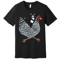 Tuxedo Cat On A Chicken Premium T-Shirt